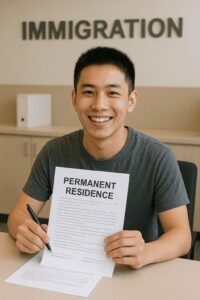 永住権を目指す男性