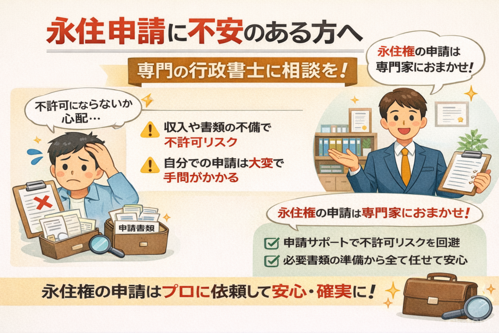永住申請で不安がある方へ(お問い合わせのご案内)
