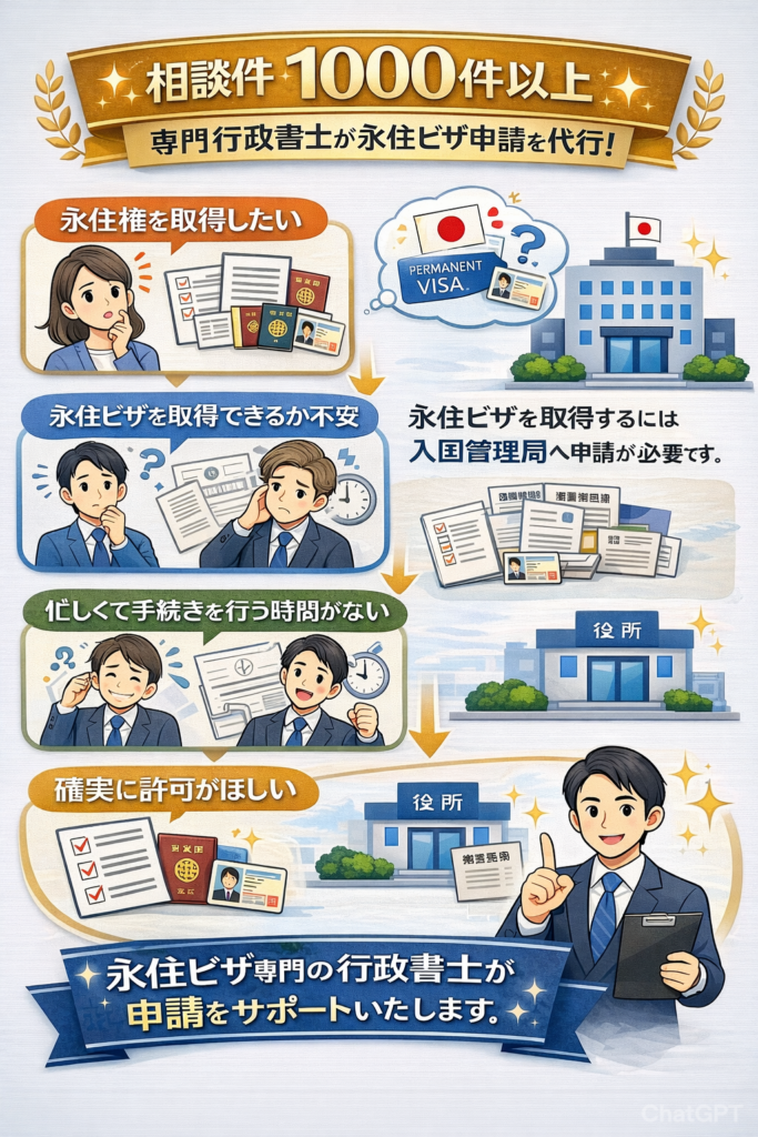 永住権の申請代行サポート