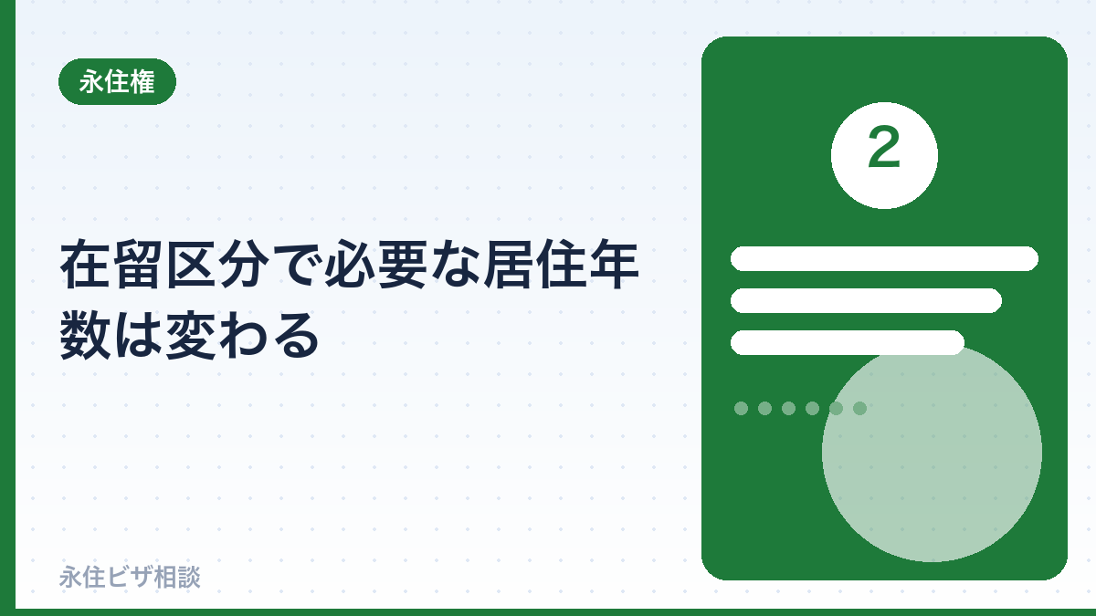 在留区分で必要な居住年数は変わる